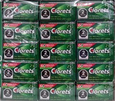 CLORETS MINT FLAVORED GUM / CHICLE - BOX OF 6...