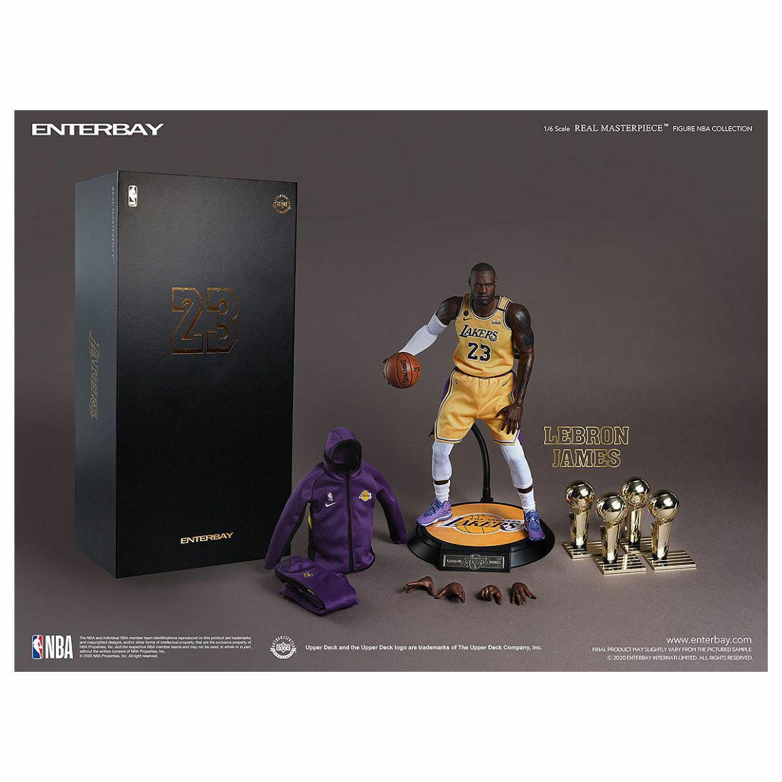 Enterbay NBA LA Lakers LeBron James Real Masterpiece 1/6 Enterbay NBA LA Lakers LeBron James Real Masterpiece 1/6