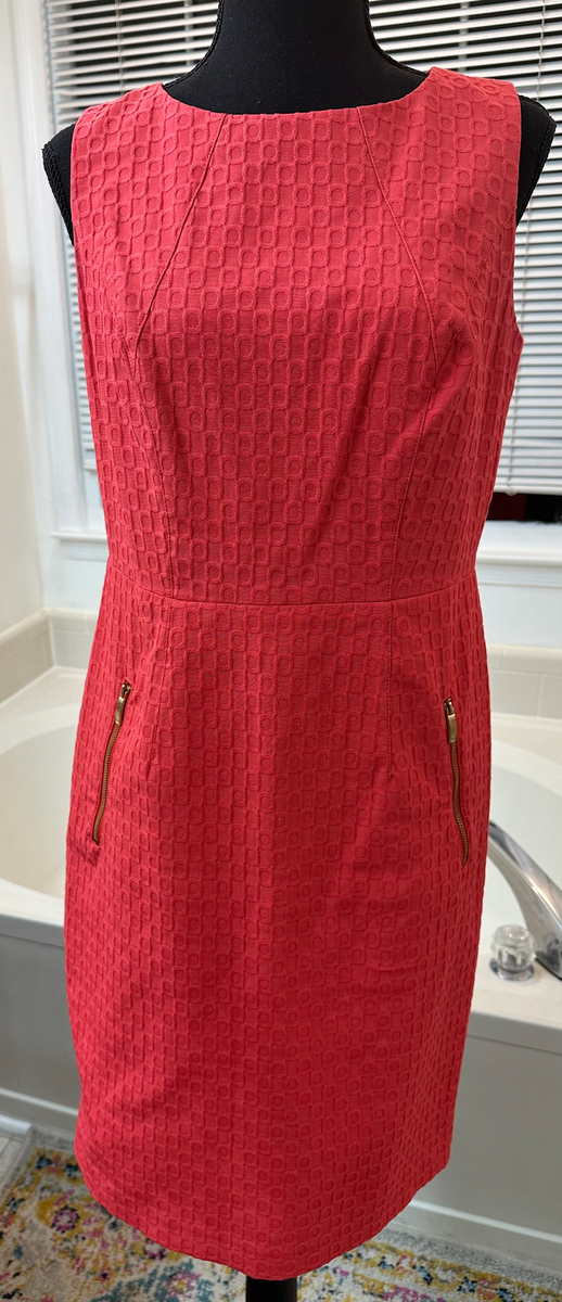 open lace back dress PORTER Liz Claiborne Red Western Silk Dress Size 4