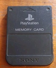 Sony PlayStation OEM Official 1 PS1 PSX Memory Card SCPH-1020 - BLACK - TESTED 