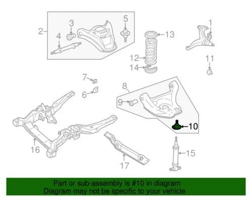 Genuine GM 1984-2005 Chevrolet Cadillac Pontiac BuickLower Ball Joint 88965475 - Image 2 of 2