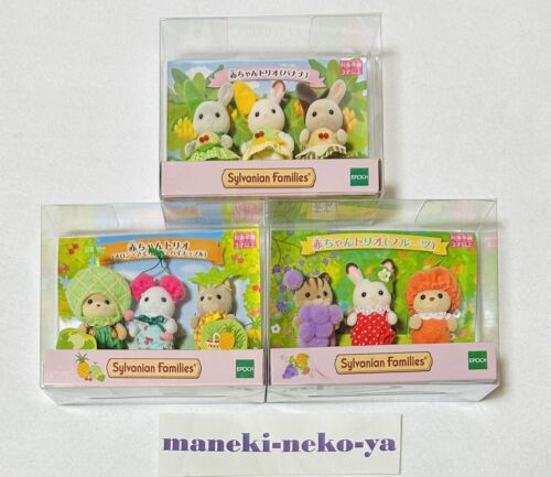 Sylvanian Families Baby Trio Fruit Banana Lot of 3  Calico Critters EPOCH - Picture 1 of 7