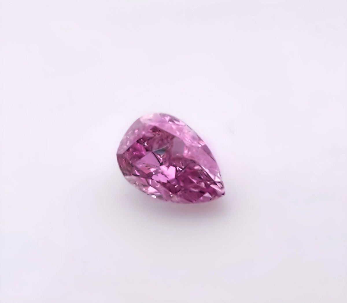 Rare Natural Loose Fancy Intense Purple Pink Diamond GIA Pear Shape