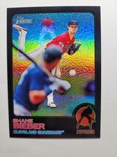 2022 TOPPS HERITAGE CHROME SHANE BIEBER BLACK REFRACTOR /73 GUARDIANS SP