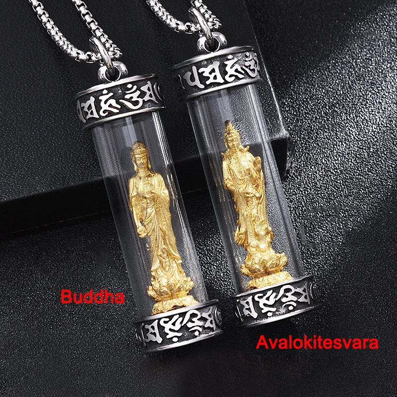 Mendel Mens Vintage 18K Gold Tibet Tibetan Amulet Buddha Pendant