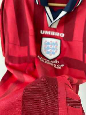 ENGLAND NATIONAL TEAM 1998 AWAY FOOTBALL SHIRT SOCCER JERSEY ENGLAND NATIONAL TEAM 1998 AWAY FOOTBALL SHIRT SOCCER JERSEY