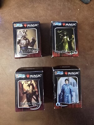 4x World's Smallest Magic the Gathering Decks  Jace, Vraska, Ajani Nicol Bolas