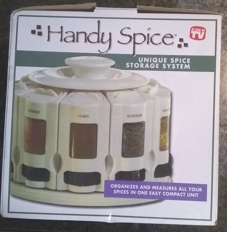 Handy Spice Carousel/Rack - Unique Spice Storage System, 10 bottles, labels, New