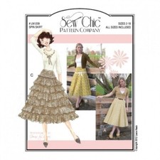 Sew Chic Sewing Pattern Spin Skirt Women Sizes 2-18