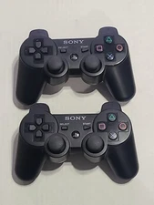 Sony PlayStation PS3 DualShock 3 Wireless Controller Black CECHZC2U - Lot of 2