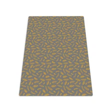 Furniture floor protector Mat under Chair Desk Yellow Twigs PVC 140x100