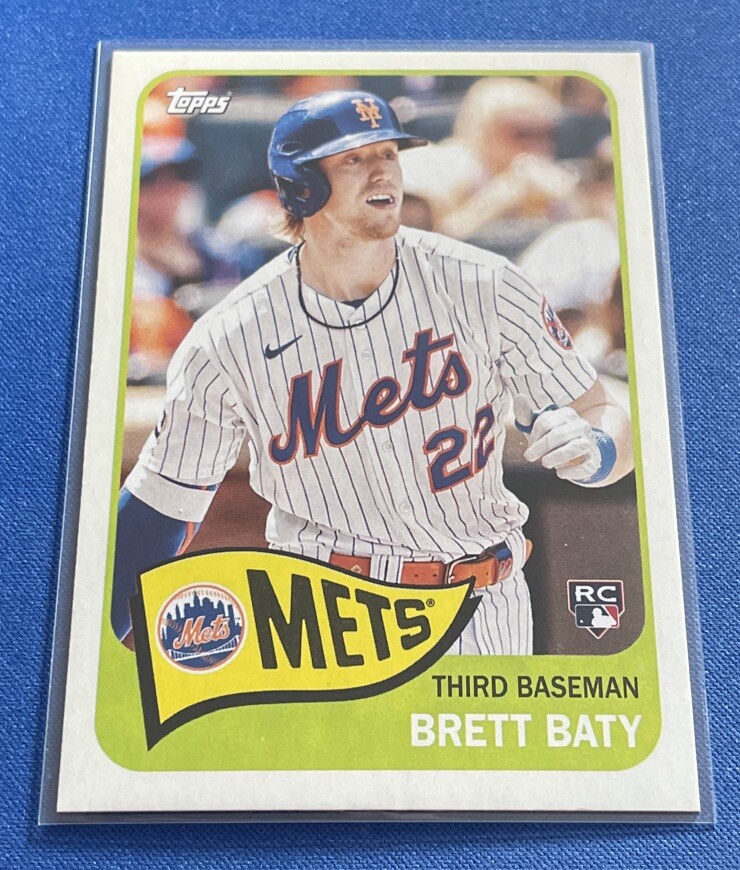 2023 Topps Archives 1965 Topps Design #170 Brett Baty RC New York Mets