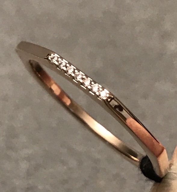PANDORA Rose Gold Multifaceted Ring CZ 
