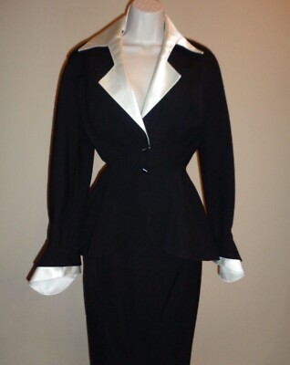 HEAD-TURNING, CRAZY RARE, NEW THIERRY MUGLER BLACK AND WHITE MIDI