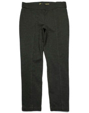 Anne Klein Pants Womens M Gray Pull On Tummy Control Ponte Cropped Stretch
