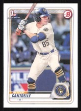 2020 Bowman Draft HAYDEN CANTRELLE 1st Year Baseball card MILWAUKEE BREWERS #173