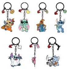 lot 10pcs cartoon Stitch mix Halloween Keychain Key Chain Girls boy Keyring gift