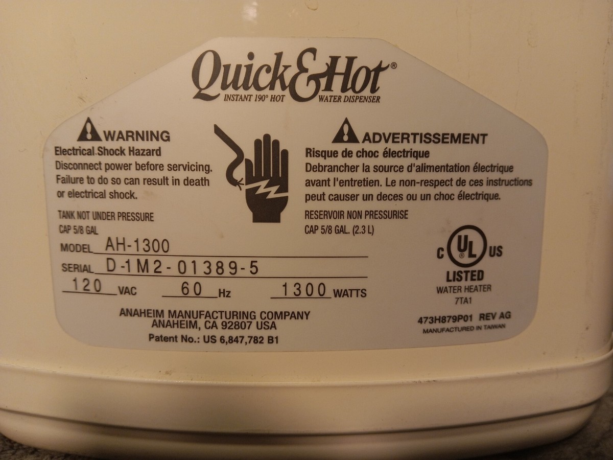 WaterStone AH-1300 Quick and Hot Instant Hot Water Tank 1300 Watts | eBay