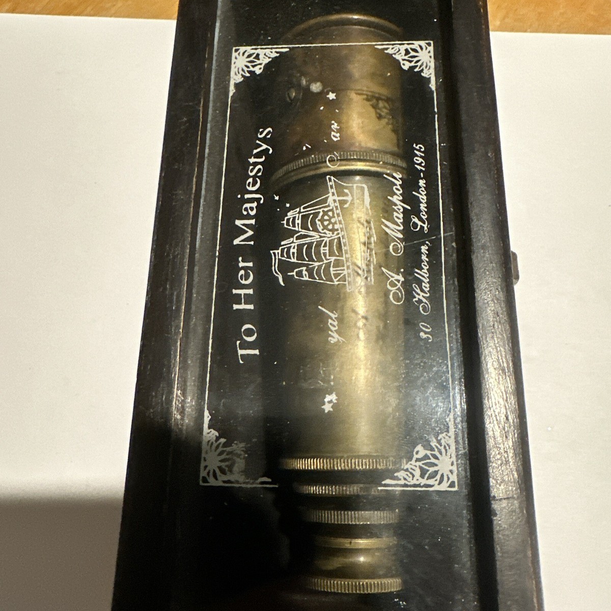 Telescope To Her Majesty Royal Navy A. Maspoli London - 1915