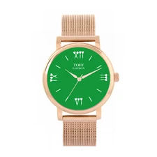Toff London TLWS-30655 Ladies Green Darts Batons Watch