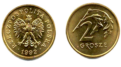 Poland 2 Groszy KM277 1990-2012 World Coins UNC
