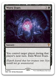 Worst Fears (White Border) #52 Mystery Booster 2 Mythic Rare MTG
