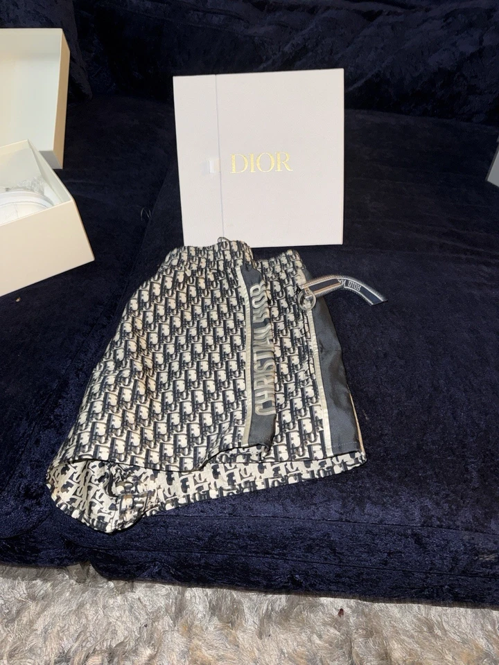 Navy Blue Dior Shorts - Image 4 of 4