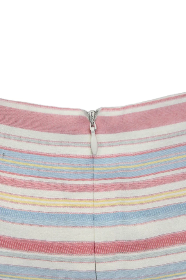 Falda lápiz O Oscar De La Renta para mujer a rayas bloques de color espalda con cremallera talla 4 Foto 4 de 4