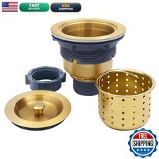 3-1/2-Inch Kitchen Sink Drain Strainer Assembly Kit, GZILA Deep Waste Basket
