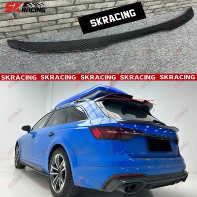 Fits Audi A4 allroad 2020-2025 Carbon Fiber/Black Rear Middle Spoiler Tail Wing