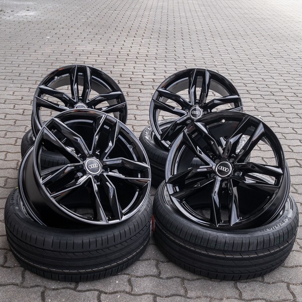 19 Pollici Cerchi In Lega RS3 Per Audi Q4 Q2 SQ2 Q3 8U Tt Tts 8J 8S A3 S3 Nero-image