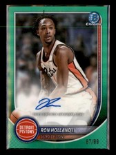 2025-26 Bowman Chrome #BCA-RH Ron Holland II Green /99 Chrome Autographs