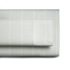 Simply Vera by Vera Wang Portuguese Flannel Queen Sheet Set-Grey Stripe $180 NEW
