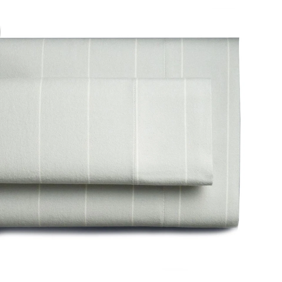 Simply Vera by Vera Wang Portuguese Flannel Queen Sheet Set-Grey Stripe $180 NEW