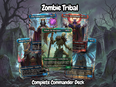 Zombie Tribal Commander Deck | 100-Card MTG Premium Proxy EDH Set + Tokens