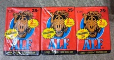 3 Packs of Vintage 1987 Topps ALF 2nd Series Wax Packs of Trading Cards