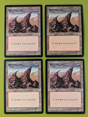 Mountain (Right) x4 Tempest 4x Playset Magic the Gathering MTG