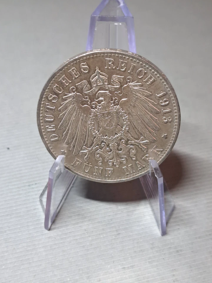 Bayern 5 Mark 1913 D Otto 1886-1913 - Bild 2 von 2