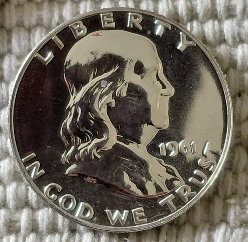 1961 Franklin half dollar Gem 90% Silver Proof