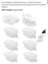 Brush Refills for OXO Dish Brush - 8 Pack Cleaning Soap Dispensing Head