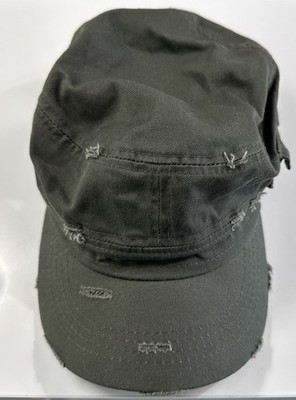 KBETHOS Vintage Green Distressed 100% Cotton Hat Size Large
