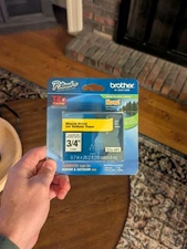 Brother P-Touch Label Tape: Model TZe-641, 3/4" / 18mm (Brand New)