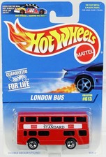 Hot Wheels London Bus 1997 Model Series - 95512 NRFP 1996 Red SP5 1:64
