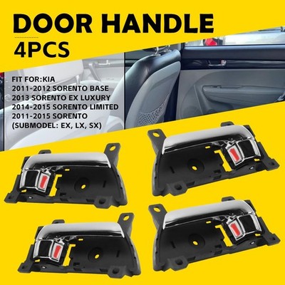 4X Inside Interior Door Handle Front Rear LH RH For 2011 12 13-2015 Kia Sorento