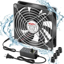 Wathai 120mm x 25mm Waterproof Small Box Fan IP67 12V Computer with AC... 