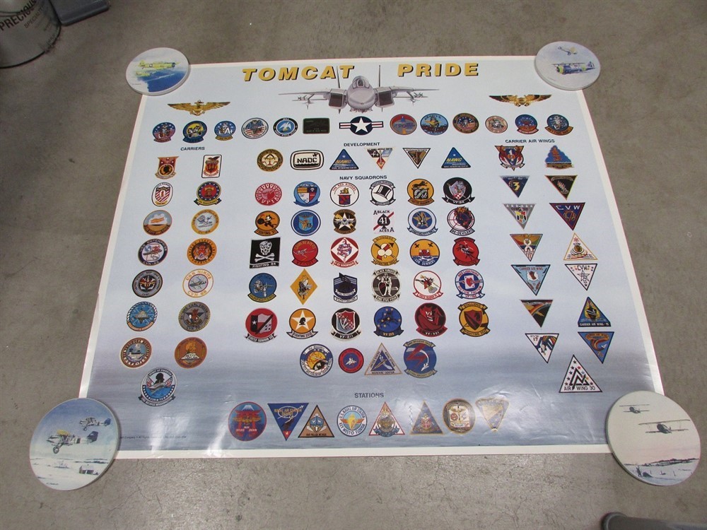  F-14 F-14A F-14B F-14D TOMCAT PRIDE Grumman All Squadron Patch Art Poster Print