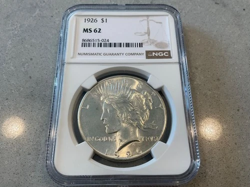 1926 Peace Dollar $1 NGC MS62
