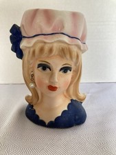 Vintage Lady Head Vase Teen E-5624, Inarco