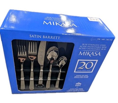 Mikasa Satin Barrett 20 Piece 18/10 Stainless Steel Flatware Set