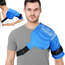 Large Shoulder Ice Pack Wrap for Rotator Cuff Pain Relief Hot & Cold Therapy